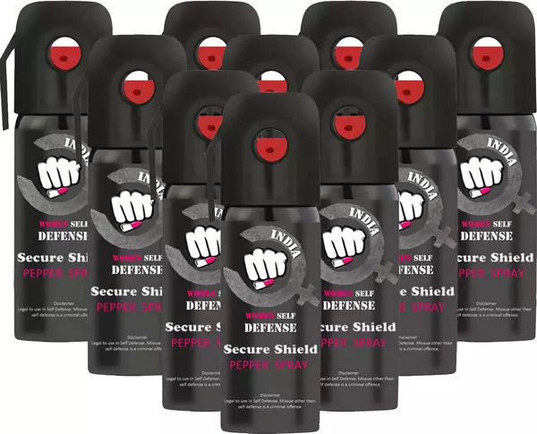 Secure Shield Self Defense Pepper Spray For Women Safety/Protection Pack Of 10